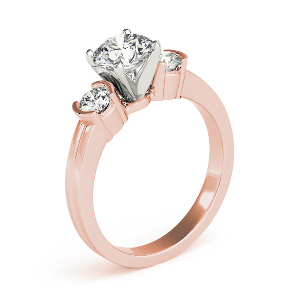 Round Three-Stone Diamond Engagement Ring · 0.40 ct tw