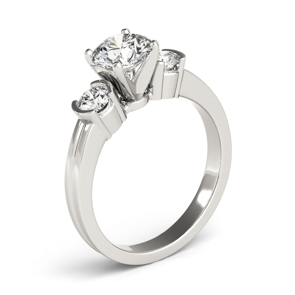Round Three-Stone Diamond Engagement Ring · 0.40 ct tw