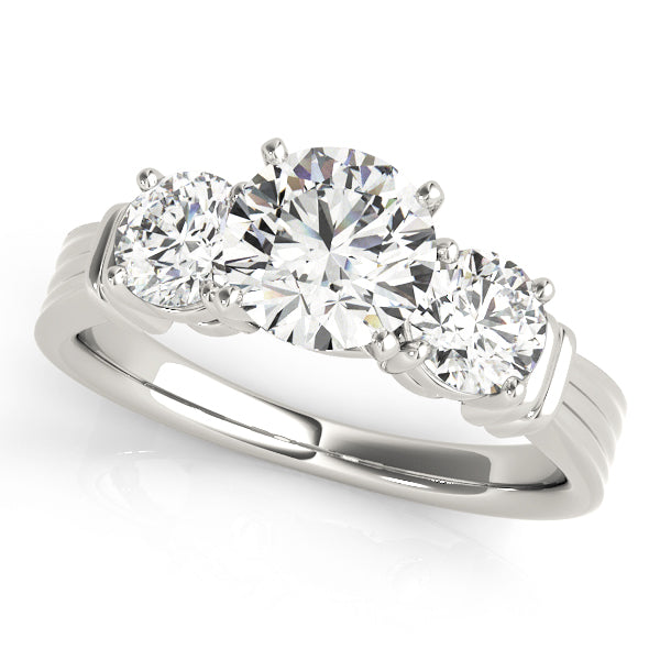 Round Three-Stone Diamond Engagement Ring · 0.50 ct tw