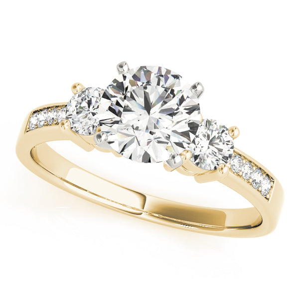 Round Three-Stone Diamond Engagement Ring · 0.40 ct tw