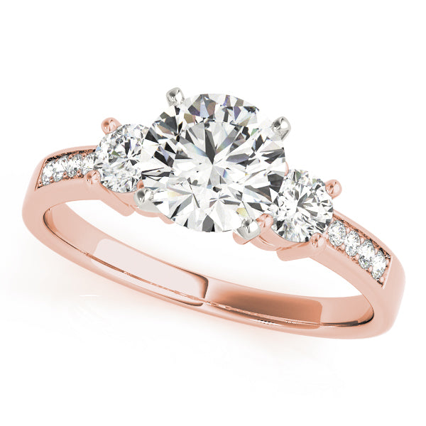 Round Three-Stone Diamond Engagement Ring · 0.40 ct tw