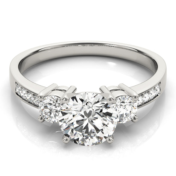 Round Three-Stone Diamond Engagement Ring · 0.40 ct tw