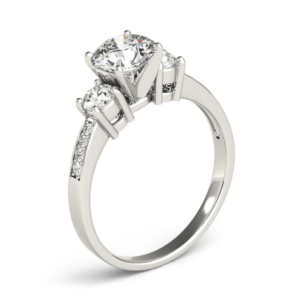 Round Three-Stone Diamond Engagement Ring · 0.40 ct tw