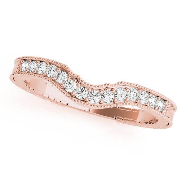 Curved Diamond Wedding Band · 0.08 ct tw