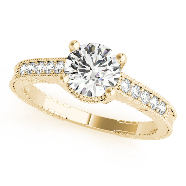 Round Antique Diamond Engagement Ring · 0.33 ct tw