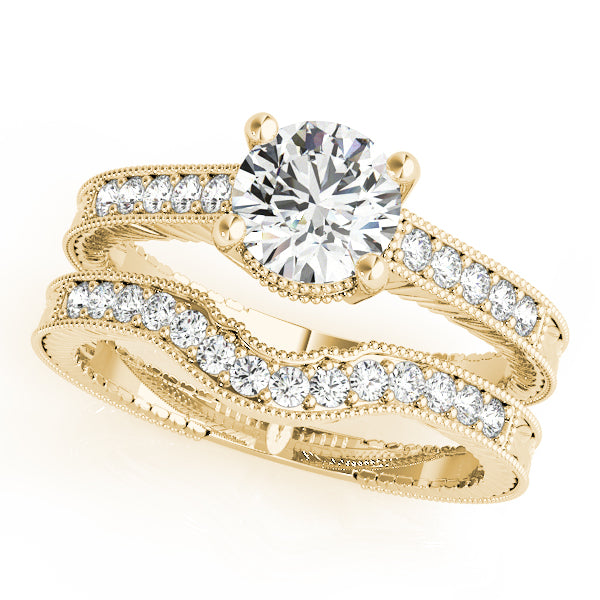 Round Antique Diamond Engagement Ring · 2.69 ct tw