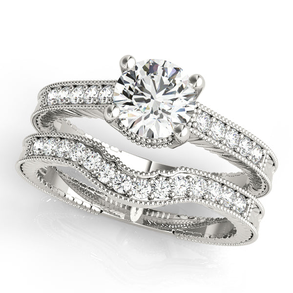 Round Antique Diamond Engagement Ring · 0.33 ct tw