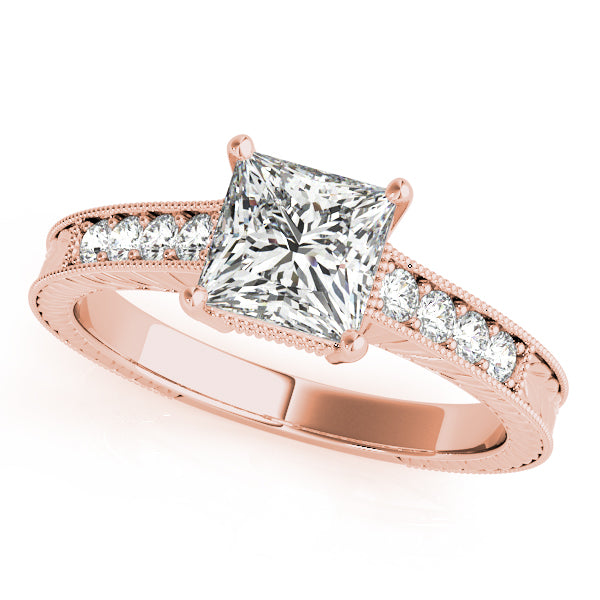 Square Antique Diamond Engagement Ring · 0.49 ct tw