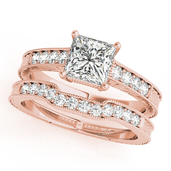 Square Antique Diamond Engagement Ring · 0.49 ct tw