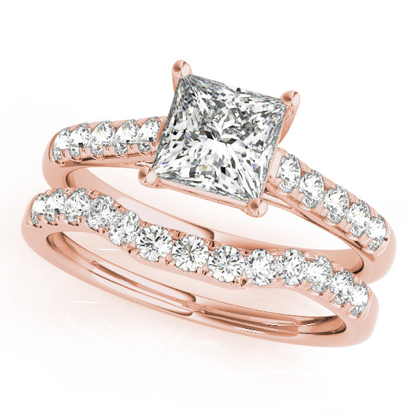Square Trellis Diamond Engagement Ring · 0.50 ct tw