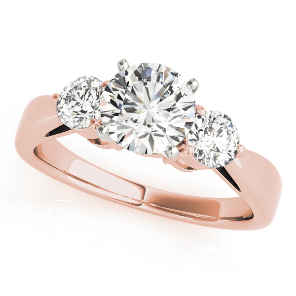 Round Three-Stone Diamond Engagement Ring · 0.50 ct tw