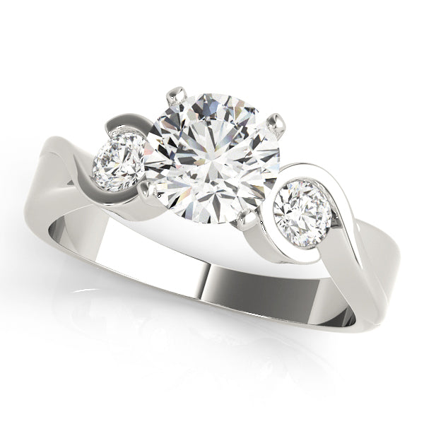 Round Three-Stone Diamond Engagement Ring · 0.24 ct tw