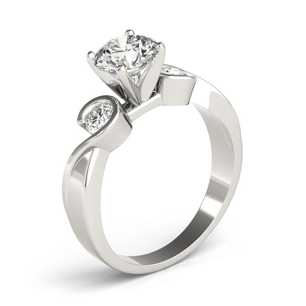 Round Three-Stone Diamond Engagement Ring · 0.24 ct tw