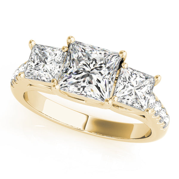 Square Three-Stone Princess Diamond Engagement Ring · 0.56 ct tw