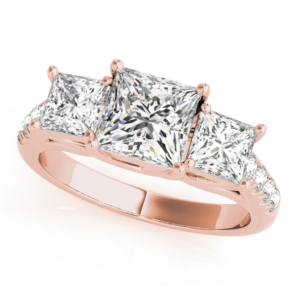 Square Three-Stone Princess Diamond Engagement Ring · 0.56 ct tw