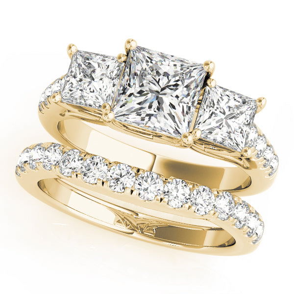 Square Three-Stone Princess Diamond Engagement Ring · 0.56 ct tw