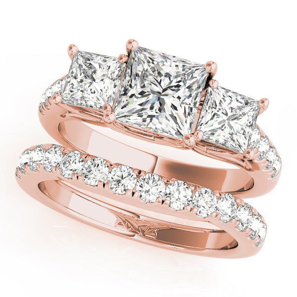 Square Three-Stone Princess Diamond Engagement Ring · 1.05 ct tw