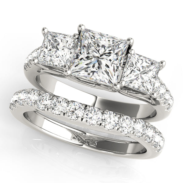 Square Three-Stone Princess Diamond Engagement Ring · 0.56 ct tw