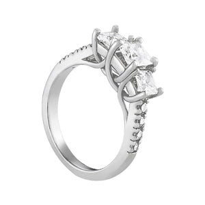 Square Three-Stone Princess Diamond Engagement Ring · 2.49 ct tw