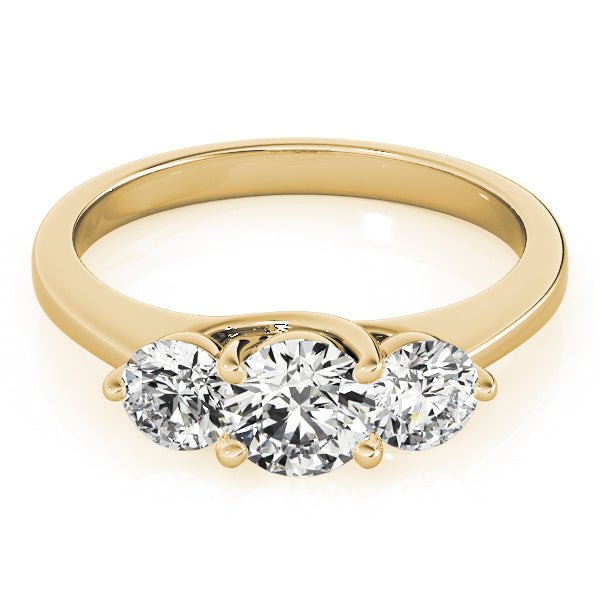 Round Three-Stone Diamond Engagement Ring · 3.00 ct tw