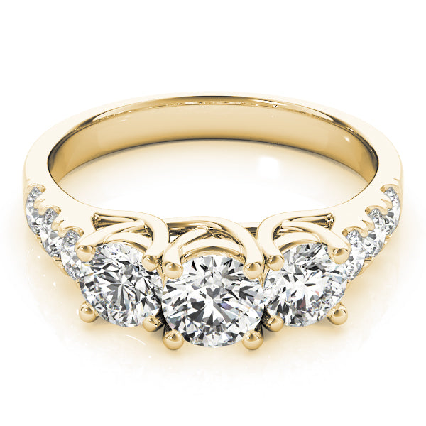 Round Three-Stone Diamond Ring · 0.95 ct tw