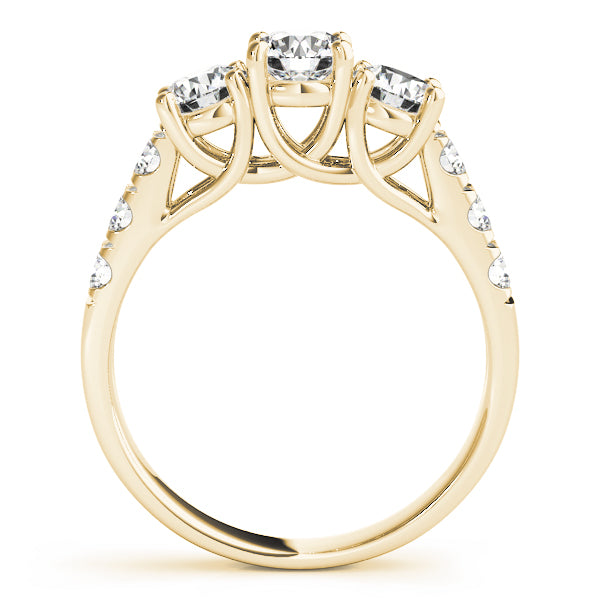 Round Three-Stone Diamond Ring · 0.95 ct tw