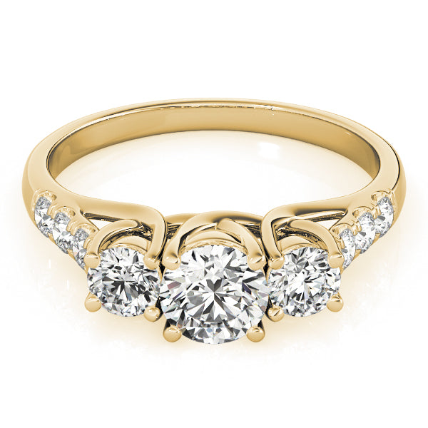 Round Three-Stone Diamond Engagement Ring · 0.75 ct tw