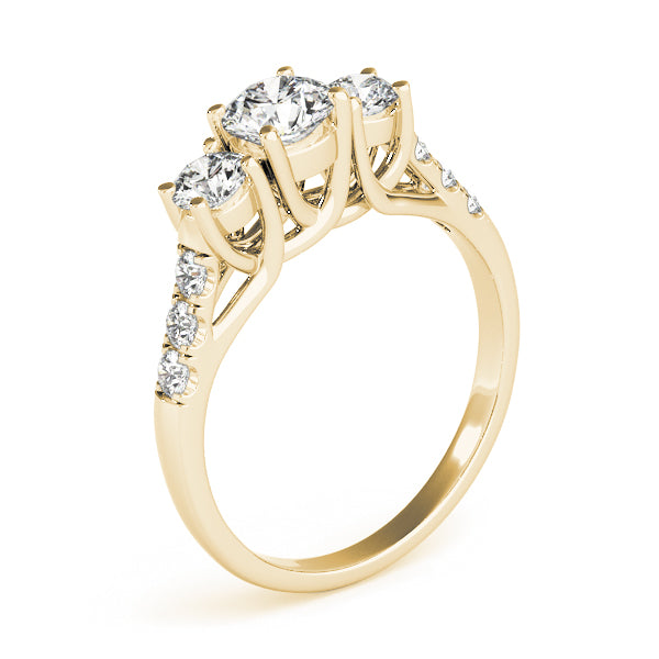 Round Three-Stone Diamond Engagement Ring · 2.01 ct tw