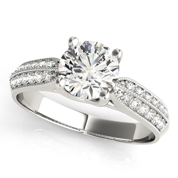 Round Trellis Diamond Engagement Ring · 0.49 ct tw