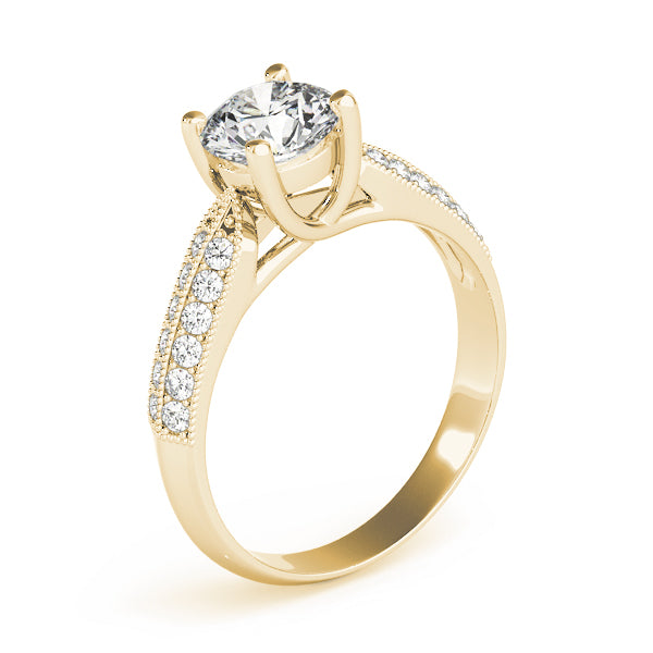 Round Trellis Diamond Engagement Ring · 0.49 ct tw