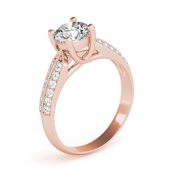 Round Trellis Diamond Engagement Ring · 0.68 ct tw