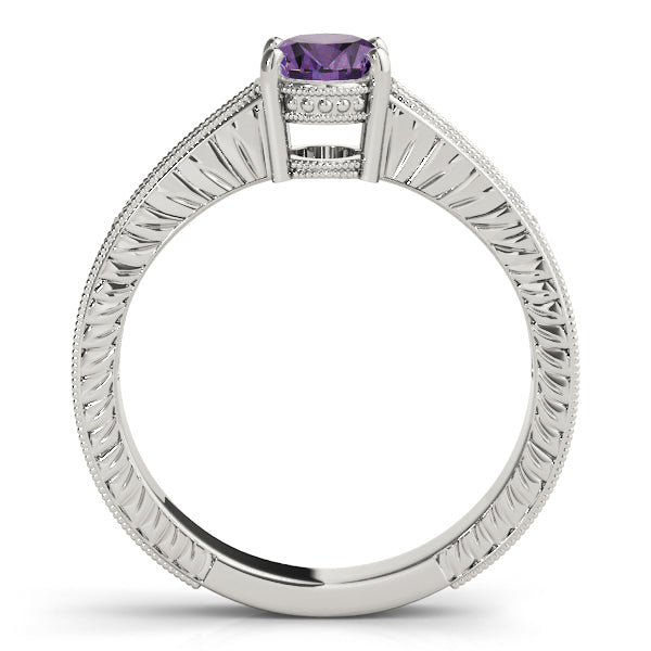Oval Single Row Prong Set Diamond Engagement Ring · 0.20 ct tw