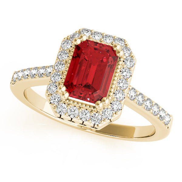 Emerald Gemstone Engagement Ring · 0.38 ct tw