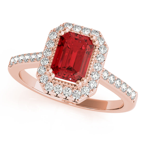 Emerald Gemstone Engagement Ring · 0.38 ct tw