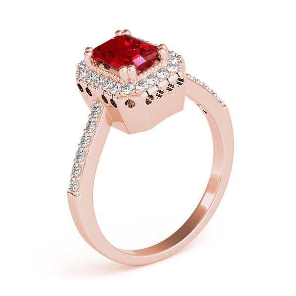 Emerald Gemstone Engagement Ring · 0.38 ct tw