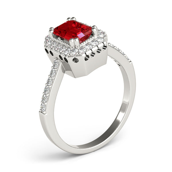 Emerald Gemstone Engagement Ring · 0.38 ct tw