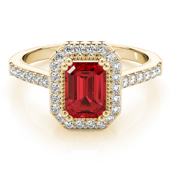 Emerald Gemstone Engagement Ring · 0.38 ct tw