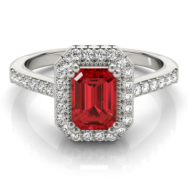 Emerald Gemstone Engagement Ring · 0.38 ct tw