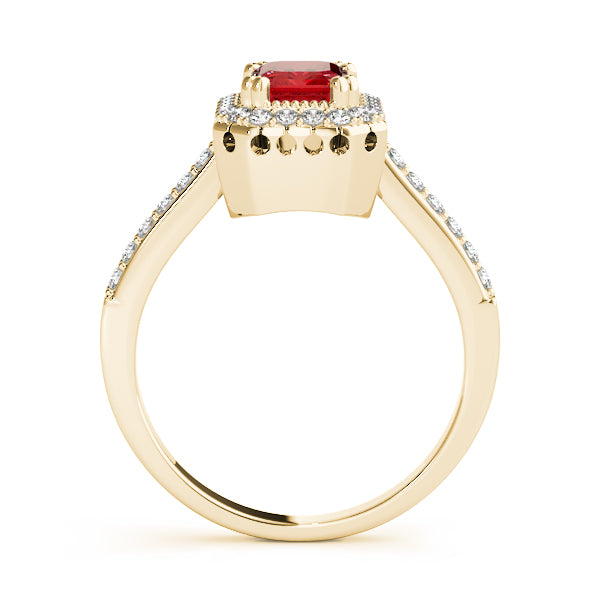Emerald Gemstone Engagement Ring · 0.38 ct tw