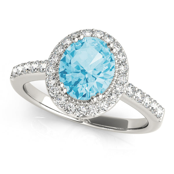 Oval Gemstone Engagement Ring · 0.25 ct tw