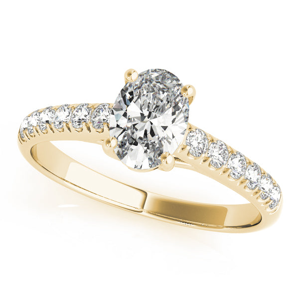 Oval Trellis Diamond Engagement Ring · 0.18 ct tw