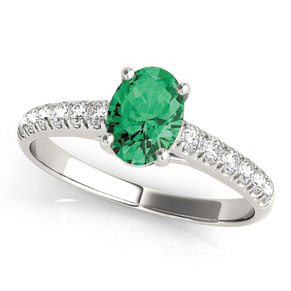 Oval Trellis Diamond Engagement Ring · 0.18 ct tw