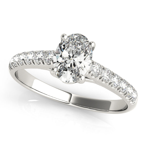 Oval Trellis Diamond Engagement Ring · 0.18 ct tw