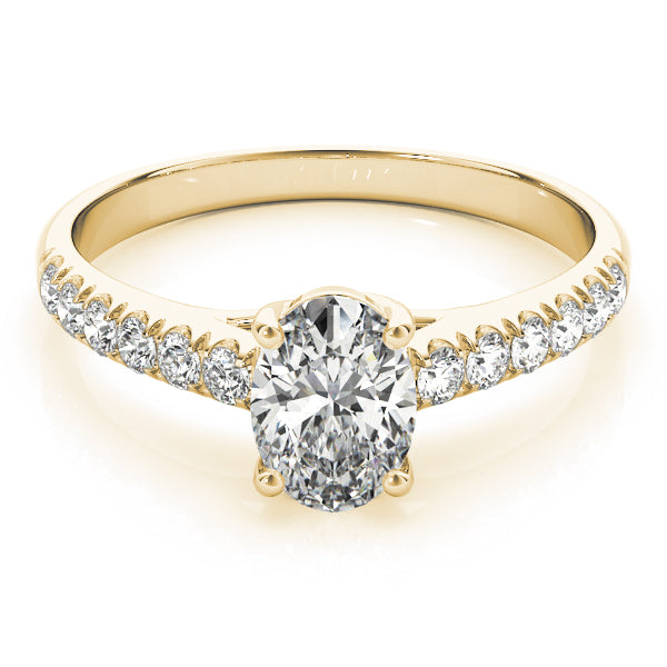 Oval Trellis Diamond Engagement Ring · 0.18 ct tw