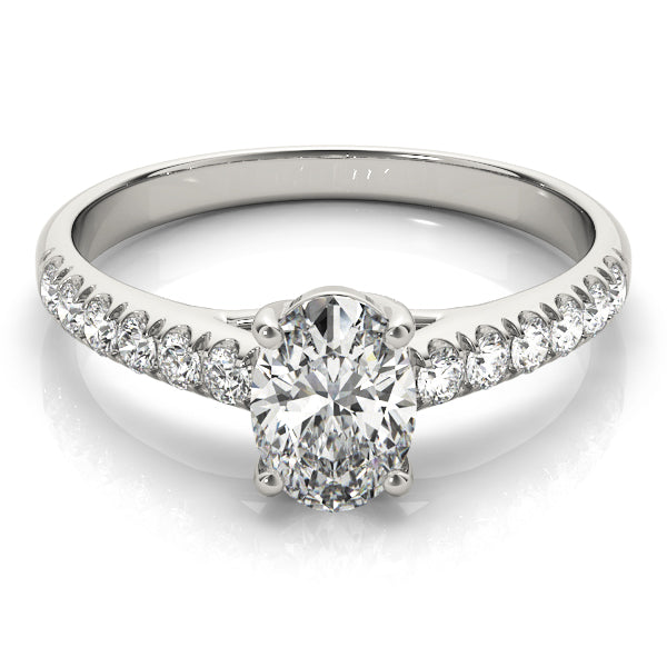Oval Trellis Diamond Engagement Ring · 0.18 ct tw