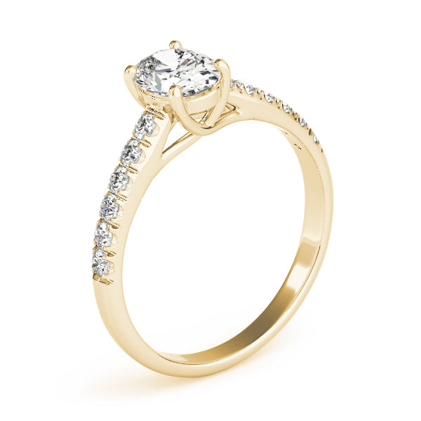 Oval Trellis Diamond Engagement Ring · 0.18 ct tw