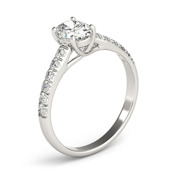 Oval Trellis Diamond Engagement Ring · 0.18 ct tw