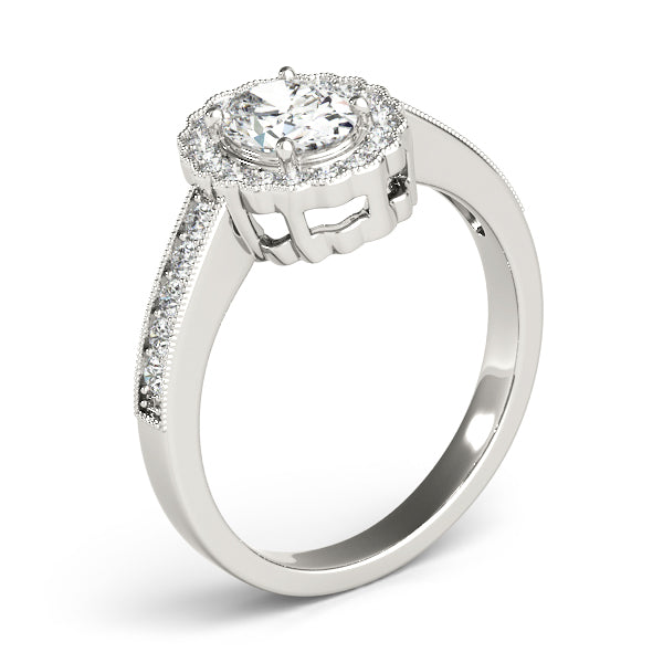 Oval Gemstone Engagement Ring · 0.24 ct tw