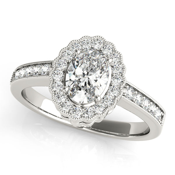 Oval Gemstone Engagement Ring · 0.24 ct tw
