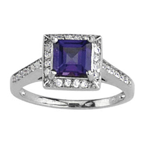 Square Princess & Cushion Gemstone Fashion Ring · 0.28 ct tw